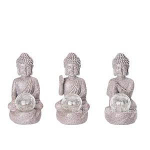 <b>Zen</b> Seated Buddha Statue Night Light Set With Led Warm White Light For Home Decor Crafts - Product Image 5