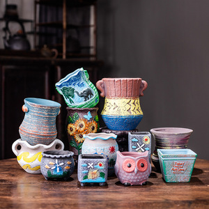 Petit pot <span class=keywords><strong>de</strong></span> plantes succulentes en céramique, pot <span class=keywords><strong>de</strong></span> fleurs en porcelaine moderne simple, pot <span class=keywords><strong>de</strong></span> <span class=keywords><strong>jardin</strong></span> en pot vert, jardinière, <span class=keywords><strong>poterie</strong></span> mexicaine, vente en gros - Product Image 5