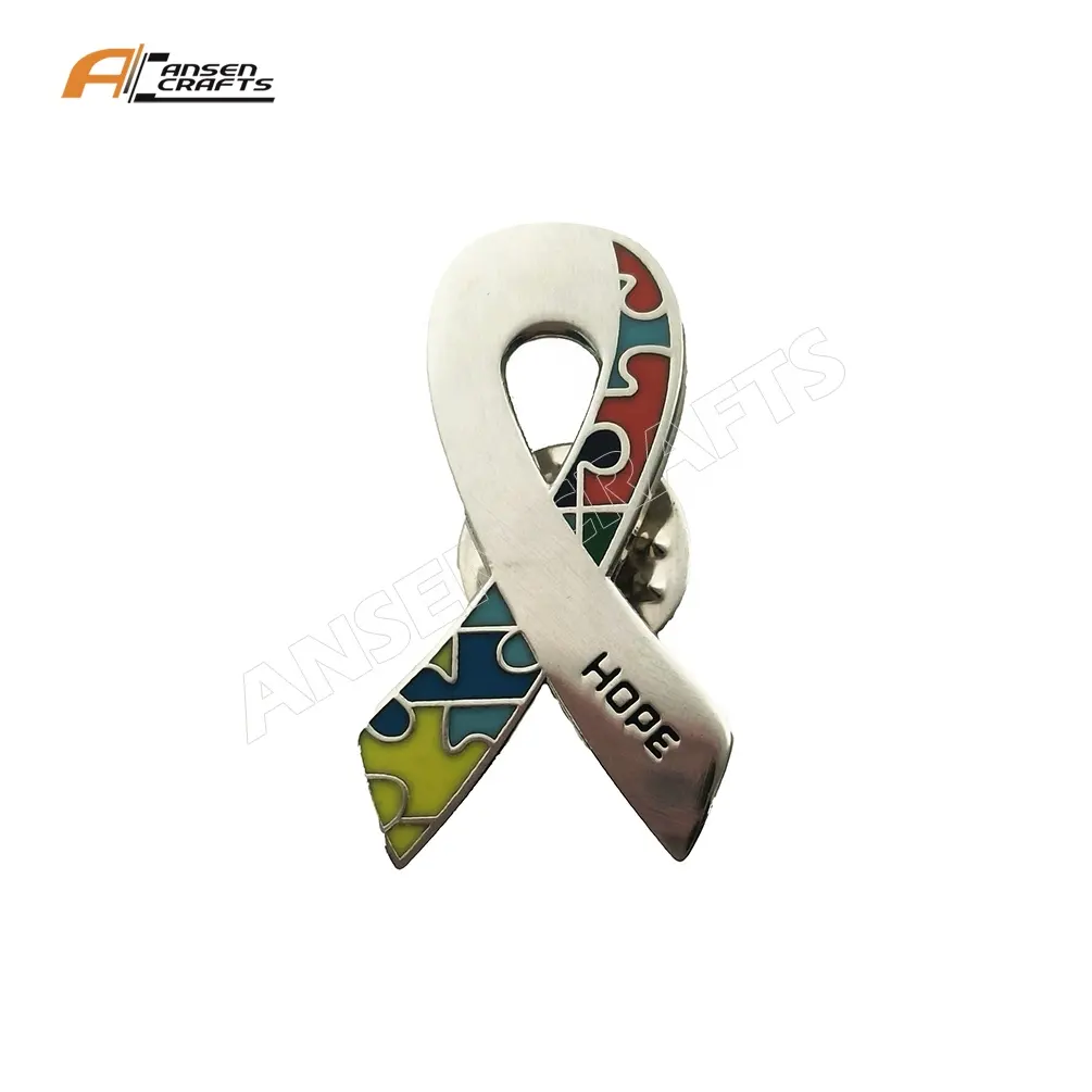 Lapel Pins Ribbon Bulk Piece Hope Pin Clothing Decoration For Sales