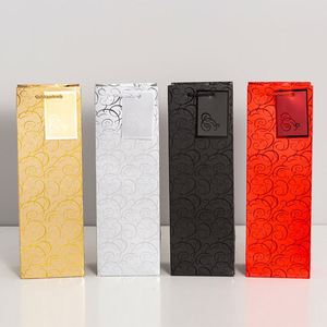 In Stock Wholesale Single Double <b>Bottle</b> Wine Packaging <b>Bag</b> Thickened Business <b>Gift</b> Paper Tote <b>Bags</b> With Custom Logo - Product Image 1