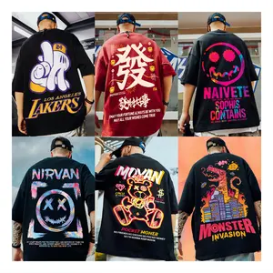 2024 haute qualité vente chaude hommes hip hop t-shirts de bonne qualité lâche hommes à manches courtes t-shirts usine en gros