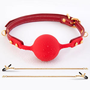 Deri Kısıtlamalar Top Ağız Tıkacı Silikon Esaret Topu <span class=keywords><strong>Gag</strong></span> Silikon Esaret Topu <span class=keywords><strong>Gag</strong></span> Seks İçin, BDSM Kısıtlamalar Oyuncaklar Seks <span class=keywords><strong>Gag</strong></span> - Product Image 2
