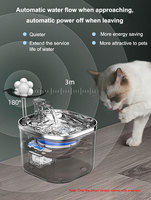 Fontaine à eau pour chat, ultra silencieuse, distributeur d'eau automatique, fontaine à eau pour animaux de compagnie, capacité de 2 L avec filtre