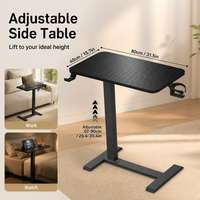 Nouvelle table d'appoint électrique réglable AOR, bureau d'ordinateur avec roulettes dissimulées, design moderne, qualité commerciale, personnalisation d'usine