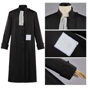 ชุดคอสเพลย์ทนายความยุคกลางแบบใหม่ เสื้อคลุมยาวแบบกอธิค ชุดนักบวช ชุดพิธีกรรมทางศาสนา ชุดเครื่องแบบนักกฎหมายแบบดั้งเดิม ชุดคลุมสำหรับงานพิธีในราชสำนัก - Product Image 3