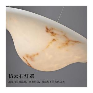 Lámpara Colgante Moderna de Estilo Mármol, Lámpara de Techo Redonda LED E27 de Latón Dorado para Sala de Estar, Comedor, Dormitorio - Product Image 5