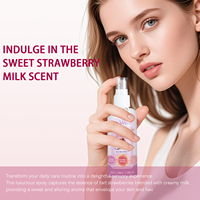 Brume corporelle hydratante et rafraîchissante au parfum longue durée de fraise et de lait doux, parfum pour cheveux et corps