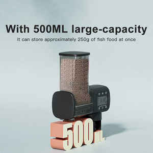 Jiebao NFD 시리즈 현대 스마트 수족관 피더 250/500ml 자동 디지털 타이밍 와이파이 무선 원격 제어 플라스틱 데스크탑 - Product Image 2