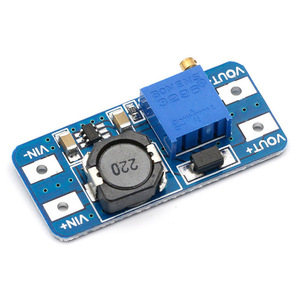 Modul penguat DC-DC MT3608, tegangan input papan penguat 2A, 2-24V ke 5/9/12/-28V dapat diatur - Product Image 1