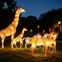 Zigong Fabrik Maßgefertigte Wasserdichte Giraffen-, Zebra- und Hirsch-Laternen für Safari-Parks und Wildtier-Nachtshows
