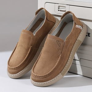 Chaussures pour hommes 2026 Nouvelle Collection Mocassins décontractés respirants en cuir pleine fleur véritable à enfiler pour le bureau, les affaires et le quotidien - Product Image 2