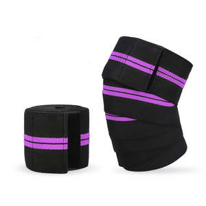 Bandes de genou élastiques en nylon pour haltérophilie et cross-training, respirantes, anti-humidité, protection avancée, unisexe, pour l'été, en gros - Product Image 1