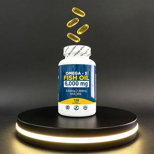 כמוסות שמן דגים אומגה <span class=keywords><strong>3</strong></span> איכותיות 6000 מ\\\"ג, שמן דגים מים עמוקים, קלות לבליעה - Product Image 1