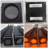 Feux de signalisation routière extérieurs à LED solaires à haute luminosité, classés IP65, 12V, 300 mm, en matériau PC
