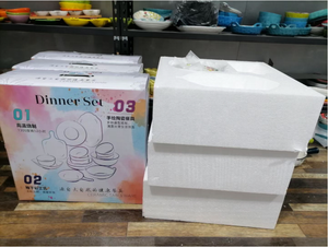 Ensemble d'assiettes et de bols en porcelaine durable à motifs scéniques de style bohème pour l'exportation - Product Image 6