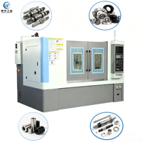 Tour CNC à double broche et double outillage YH4646 à haute efficacité pour l'usinage double face des pièces automobiles et de quincaillerie