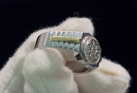 Montre style bague pour homme bague en or 14K bijoux en diamant moissanite hip hop bague pour homme personnalisée bijoux en or K