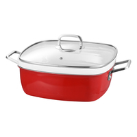 Chauffe-Plat Carré Rouge, Bain-Marie et Chauffage à Vapeur, pour Buffet, Hôtels, Restaurants, Traiteurs, Banquets et Fêtes