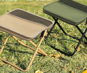 Silla de Camping Plegable Portátil Entai, Diseño Cuadrado Moderno, Poliéster, Ultraligera, Hierro, Muebles de Exterior, Comedor, Sala de Estar, Hotel - Product Image 5