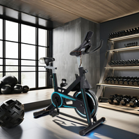 Chine Home Smart Steel Vélo d'exercice 4kg Volant d'inertie Cardio Gym Équipement Siège souple 100kg Max Système d'entraînement par courroie pour la musculation