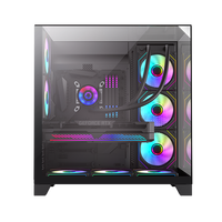 Boîtier PC Gaming GAMEMAX-Infinity Plus Moyenne Tour ATX avec Ventilateurs ARGB 120 mm, Support Radiateur 360 mm et Châssis Double Chambre
