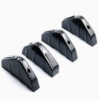 Aileron arrière en fibre de carbone motif aileron de requin, diffuseur modifié, garniture décorative de châssis, accessoires de pare-chocs arrière