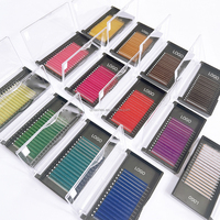 Private Label 0.03 0.05 couleur marron coréen pbt individuel Faux cachemire marron velours mat cachemire extensions de cils fournitures