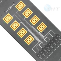 PDU intelligent 24 ports à montage en rack avec compteur triphasé C19/C24 Prises rouges Moniteur PDU IP Fonction de verrouillage intelligent Bleu/Rouge/Violet/Noir