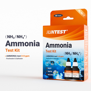 Kit de prueba de agua para acuario, plástico rectangular, respetuoso con el medio ambiente para pruebas de agua dulce y salada, amoníaco <span class=keywords><strong>Nh3</strong></span>/<span class=keywords><strong>NH4</strong></span> para peceras al aire libre - Product Image 4