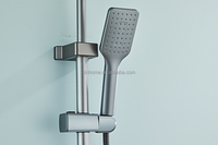 Colonne de douche moderne en aluminium, sans rouille, 4 fonctions, gris canon, effet pluie, touches de piano, prix de gros d'usine