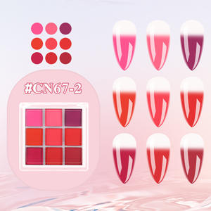 9 colores degradado sólido espejo mágico palmaditas frotamiento paleta pigmento Gradual cromo manicura arte accesorio sombra de ojos juego de polvo - Product Image 6