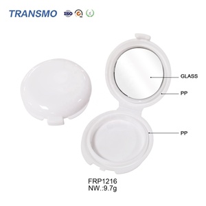 บรรจุภัณฑ์บลัชออนทรงกลมแบบรักษ์โลก ผลิตจากพลาสติก พร้อมกระจก  ภาชนะคอนซีลเลอร์  กระปุกเครื่องสำอางสำหรับน้ำหอม  สามารถนำกลับมาใช้ใหม่ได้ - Product Image 4