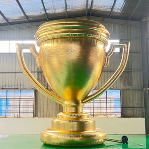 Trofeo inflable de <span class=keywords><strong>copa</strong></span> dorada <span class=keywords><strong>gigante</strong></span> de 6m de alto, Trofeo publicitario inflable personalizado para Decoración - Product Image 1