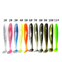 10 pièces/sac, appâts souples à queue en T de 5,5 cm à 9 cm, leurre biomimétique, leurre de pêche en PVC, streamer pour carpe avec 5,5 cm pour les espèces de sandre et de brochet