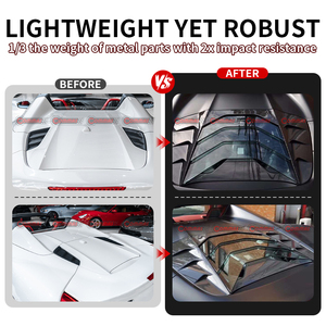 Good Quality Dry Carbon Fiber Upgrade to MSY Style Rear <b>Engine</b> Cover <b>Hood</b> for Ferrari 488 GTB - Product Image 2