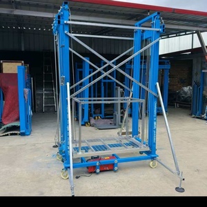 Peralatan Pengangkat Listrik 2m-10m dengan Rel Pengaman, <span class=keywords><strong>Platform</strong></span> Pengangkat Perancah Listrik, Dapat Dilipat dan Praktis - Product Image 4