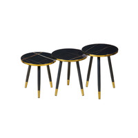 Table basse moderne en acrylique durable pour petits espaces avec pieds en métal, table d'appoint pour canapé