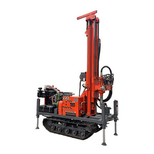 Foreuse de puits d'eau sur chenilles, moteur diesel 22 CV, équipement de forage minier portable - Product Image 1