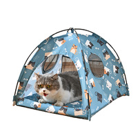 Tente pour animaux de compagnie universelle quatre saisons en gros pour chien et chat, respirante, pliable, portable, maison de chat d'extérieur, camp de chat, grotte pour animaux de compagnie, nid