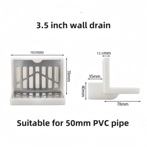 Siphon de sol en acier inoxydable 304 en forme de L pour salle de bain et cuisine, design moderne anti-corrosion, <span class=keywords><strong>drain</strong></span> mural d'angle pour balcon extérieur - Product Image 4