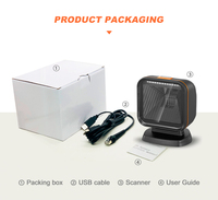 Lector de código QR para Escáner de código de barras de escritorio USB 2d Syble para supermercado, en línea