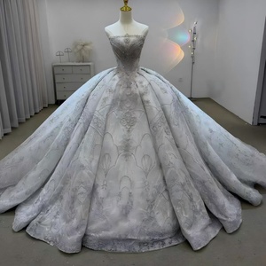 Lsjj132 Bohemian Embroidered Appliques <b>Wedding</b> Dresses Bridal Gowns Sexy Backless Sweetheart Neck Ball Gown Floor-Length Chapel - Product Image 1
