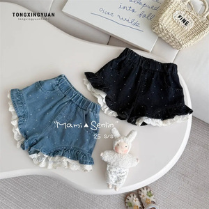 Girls Denim Shorts 2026 Summer Thin Style Baby Girls Shorts Childrens Denim Shorts Baby Wear Stylish Shorts - Product Image 2