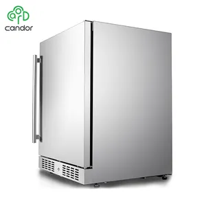 공장 도매 145L/5.1 cu.ft 스테인레스 스틸 내장 냉장고 야외 주방 냉장고