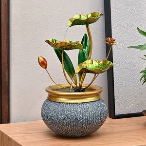 <span class=keywords><strong>Fontaine</strong></span> à <span class=keywords><strong>Eau</strong></span> de Table en Métal et Roches Naturelles, Mini, d'Intérieur pour Bureau, Maison et Chambre à Coucher (Vente en Gros) - Product Image 3