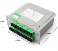 Splitter PLC Serat Optik SC UPC 1x2 1x4 1x8 1x16 1x32 Tipe Kaset PLC Optical Fiber Splitter