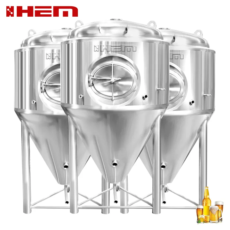 Equipamento de fermentação de cerveja, 500l 1000l 2000l 5000l 10000l equipamento de fermentação de cerveja de aço inoxidável grande 304 fermentador de cerveja/tanques de armazenamento