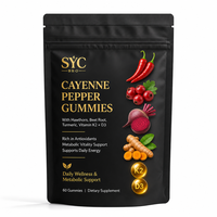 Gummies au poivre de Cayenne SYC BIO pour adultes – Soutien naturel pour un mode de vie équilibré – 60 unités – Complément alimentaire – Marque privée OEM ODM – Vente en gros
