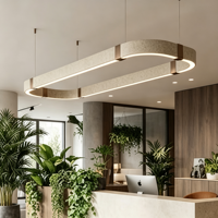 Suspension LED en profilé aluminium courbé, lumière chaude 3000K, pour comptoir de bar commercial, bar à cocktails, boîte de nuit, lounge