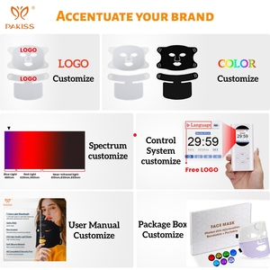 Máscara Facial Vibrante <span class=keywords><strong>LED</strong></span> de <span class=keywords><strong>7</strong></span> <span class=keywords><strong>Colores</strong></span> PAKISS con Diseño de Silicona para Uso Doméstico - Product Image 6